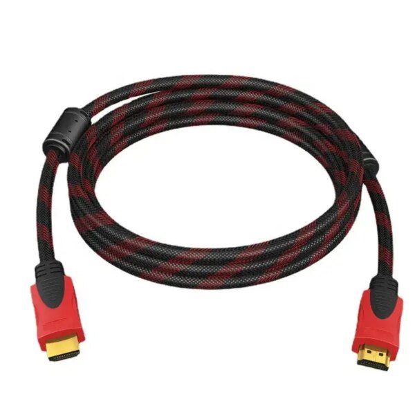 Premium Gold Plated 1.4v HDMI Nylon Braided Audio Cable 1.5m High Speed Coaxial with PVC Jacket CCA Conductor for Computer