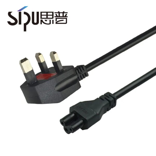 SIPU 3 Prong AC Power Cord 220v UK Power Cord Cable with Fuse for Computer Laptop