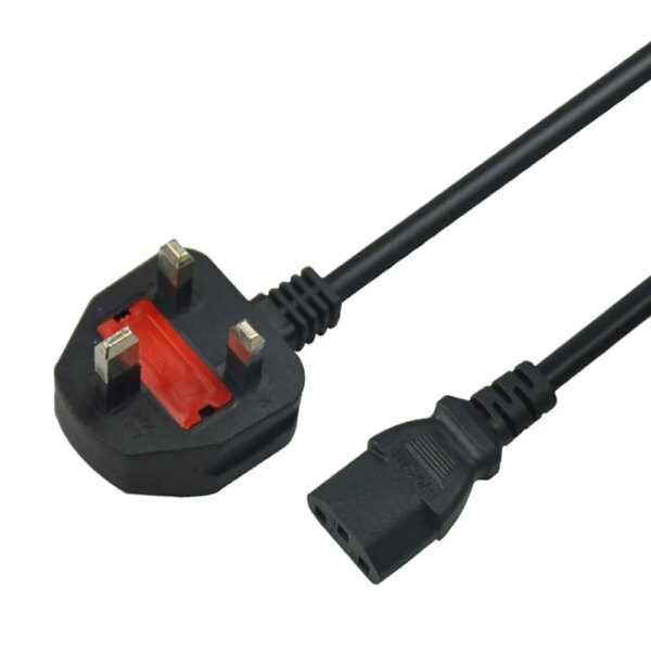 SIPU New Black Power Cord with UK Plug and Fuse CCC Certified for Laptop Computers