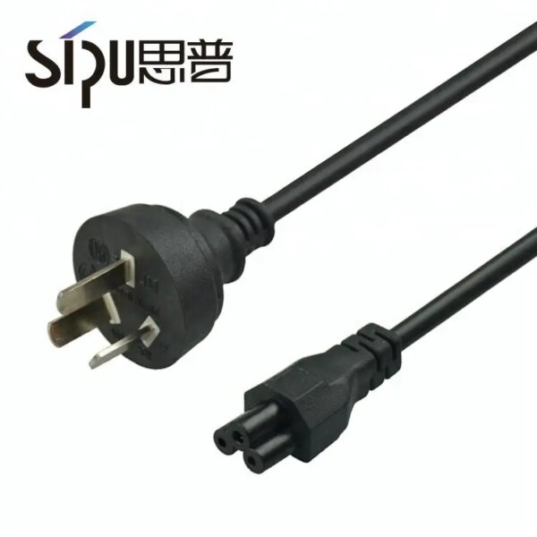 SIPU wholesale 0.75mm2 Australia pc power cable black 220v computer power cord